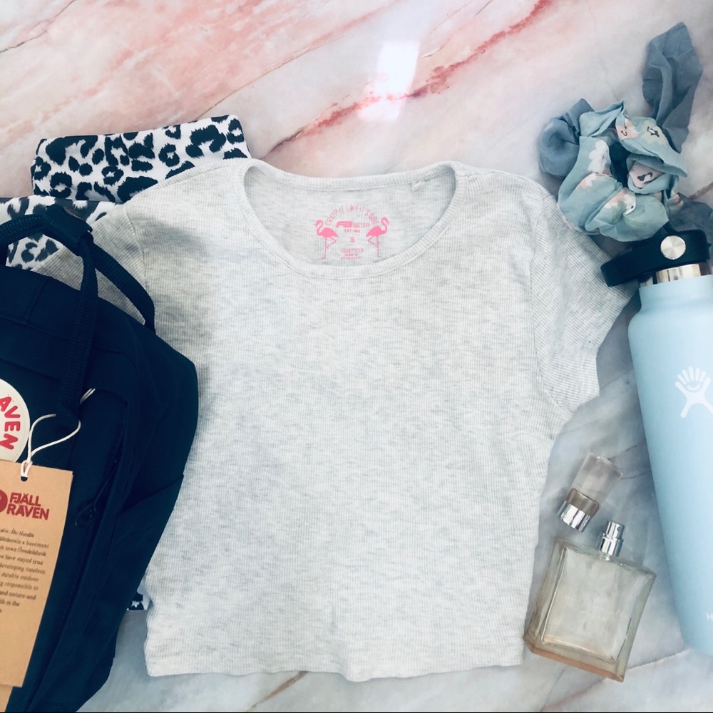 Ribbed Cropped Baby Tee